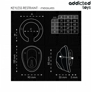 ADDICTED TOYS LOCKED - KEYLESS RESTRAINT PENIS CAGE 11.5 CM